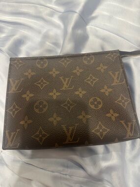 Louis Vuitton Monogram Canvas Pouch in Brown and Tan